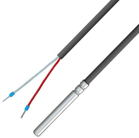 Tmonit - PT1000 Temperatursensor mit Silikonkabel, bis 200 °C - robuster Kabelfühler für Industrie, HLK & Smart Home - Made in Germany