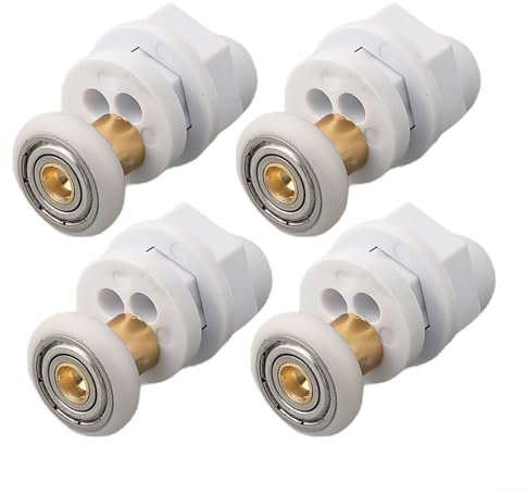 Lastdaytime Rulli per porta della doccia per porte in vetro da 4-8 mm, rulli per porta della doccia con diametro di 19-29 mm, scorrimento fluido e facile (19 mm)