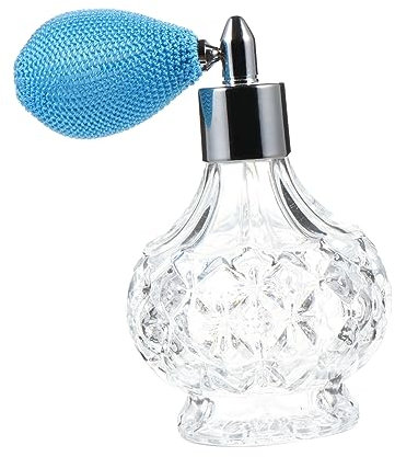 MUSISALY Botella De Perfume De Vidrio Rellenable De Atomizador y Borlas para Perfumes Lociones y Aceites Esenciales Diseño Elegante y Duradero