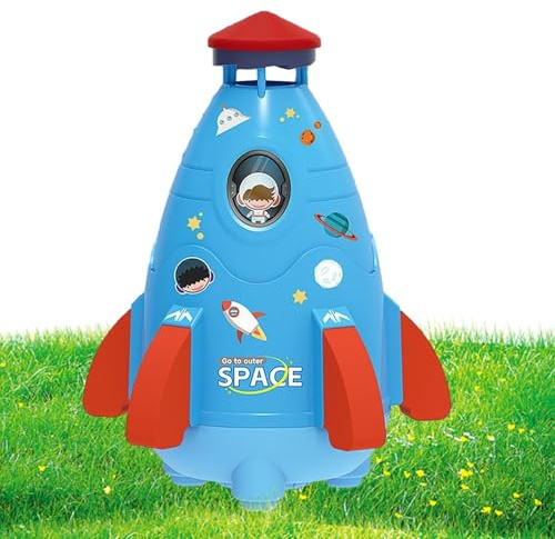 Outdoor Rakete Sprinkler, Raketenregner für Spielen, Cartoon-Karton für Play Space Rocket Toy | Rasen- -Sprinkler für den Garten des Pools