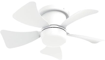 Ventilador de techo pequeño blanco oristan DC mini ventilador techo con mando y luz regulable, 3 colores de luz, 5 aspas, Ø40cm