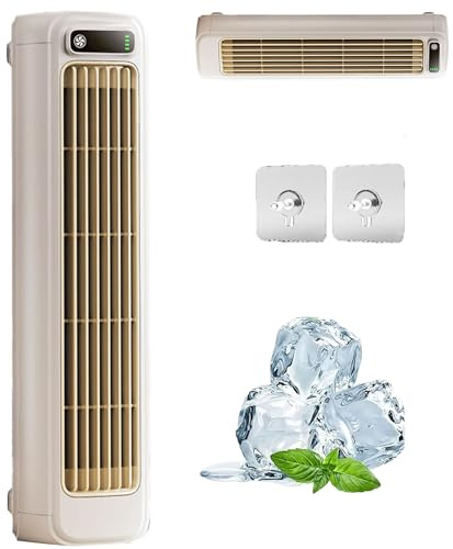 WuDLi Cooling Ace Portable Air Conditioner, Migilife Cooling Ace, Personal Air Cooler Fan Quiet with 3 Speeds,No Drilling Wall Mounted Electric Fan,Desktop Tower Fan for Office, Bedroom, Kitchen