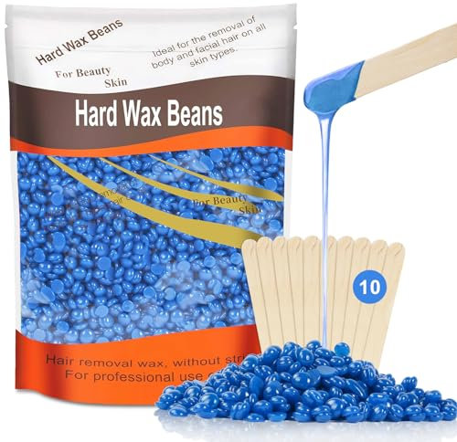 AOOWU 500g Waxing Perlen, Kamille Wachs Gesicht Arme Achseln Rücken Enthaarung für Mann Frau