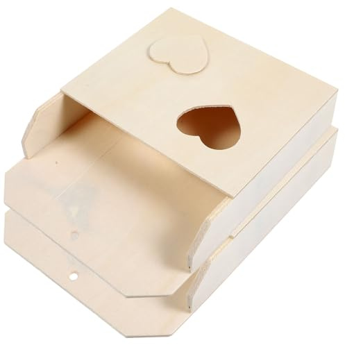 Gogogmee 2stücke Holzboxen zum Selbermachen Leere Aufbewahrungsboxen aus Holz DIY-malboxen für Junge Mädchen Holzbriefumschlagboxen zum Bemalen Bastelboxen mit Platz für Zufälliger Stil