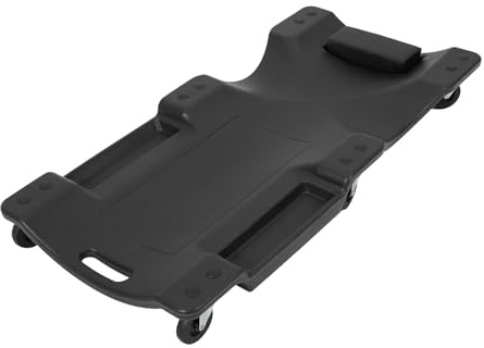 GarveeMore Rollbrett Werkstatt mit 500 kg Tragfähigkeit und 6 beweglichen | Rollen, Ergonomisches Montagerollbrett, Rollwagen Werkstatt aus Robustem PVC mit Extra Werkzeugaufbewahrungsplatz (schwarz)