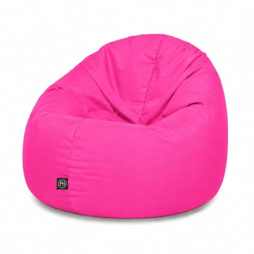 PATCH HOME 2 in 1 Funktion Sitzsack Sessel Bean Bag Sitzsäcke Gaming mit Reißverschluss bereits befüllt - Ø 125cm - Pink