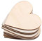 Akozon Wooden Love Heart Shape Embellishment for Weddings Plaques DIY Art Craft Love Card Making for Decoration(80mm 10pcs)