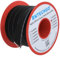 BNTECHGO 24 Gauge Silicone Ribbon Cable Copper Wire 6P Flat Cable 24 AWG Flexible Soft Silicone Rubber Parallel Wire Stranded Tinned Copper Wire 6 Pin Black 25 ft