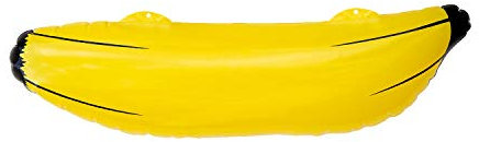 Oblique Unique® Banane gonflable - Jouet de bain pour piscine et plage - 64 cm - Pour l'été - Carnaval - Décoration de fête à thème - Jaune