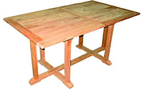 FineHome XXL Premium Teak Gartentisch Tisch ausziehbar aus nachhaltigen Plantagenanbau 210/160 x 90 x 75 cm