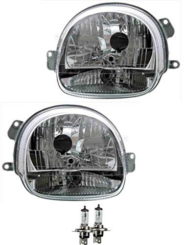 EISENFELS Bundle Set 70776020 Scheinwerfer rechts & links + Leuchtmittel H4 Classic kompatibel mit Twingo I C06_