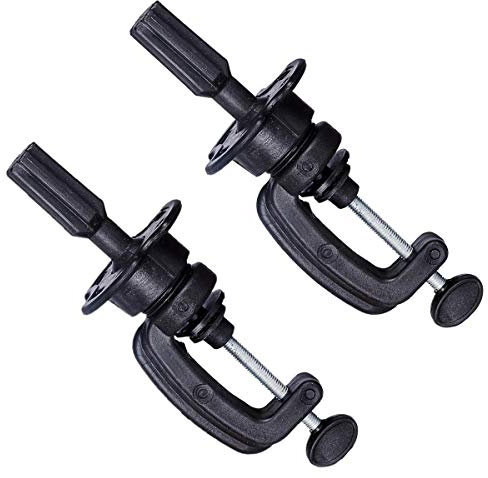 Minzhenamz Lot de 2 Supports de Tête d'Entraînement Réglables pour Mannequin, Support de Cosmétologie, Pince de Table, Noir