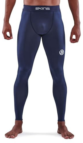 Skins Men's Series-1 Compression Long Tights Pants, Navy, S