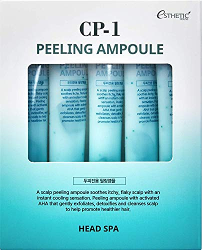 CP-1 Head Spa Peeling Ampoule 20ml * 5ea Kopfhautpeeling Ampulle Beruhigt Juckende Schuppige Kopfhaut Sofortigen Kühlbehandlung AHA und BHA Säuren Reinigen Aktiv Kopfhaut Minze Extrakt