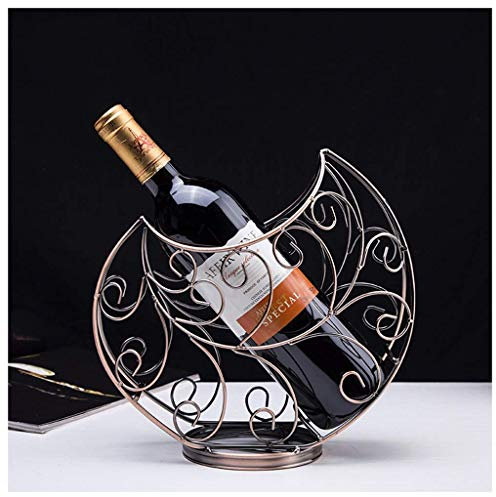 YGCBL Weinregal Multifunktionales Schmiedeeisernes Halbrundes Weinregal Dekoration - Trockengestell, Weinflaschen-Organizer Für Die Küche Zu Hause, Multifunktions-Display-Rack,Kupfer,24X12,5X24,5Cm
