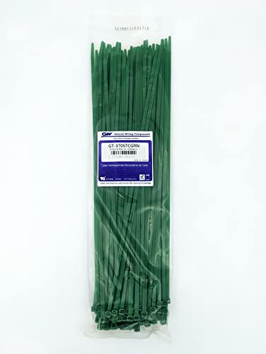 GW Kabelbinder-Technik, Kabelbinder 370 x 4,8 mm grün, 100 Stück, GT-370STCGRN