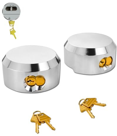 6271 Puck Lock, Hidden Shackle Padlock (2 Pack), Puck Locks, Pucks Locks for Trailers, 2-7/8 Hidden Shackle Padlock, Heavy Duty Puck Lockk with Keys, Trailer Pucks Padlocks 2 Pack