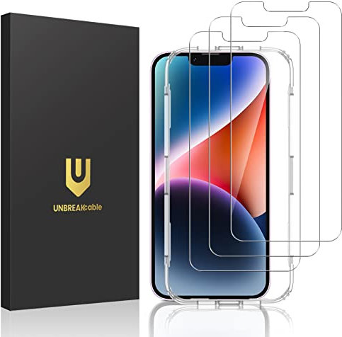 UNBREAKcable Screen Protector for iPhone 14 Plus/iPhone 13 Pro Max [3-Pack], 9H Hardness Screen Protector Tempered Glass for iPhone 14 Plus (6.7 Inch) [Bubble-free, Anti-scratch]- iPhone 2022 Release
