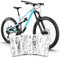 unleazhed Bike Protection BP01 Frame Edition downhill24 Black GLÄNZEND | Rahmenschutzfolie für Mountainbikes | Made in Germany | 35 -teiliges komplett Rahmenschutz-Set | extrem reißfest