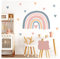 Little Deco Wandsticker Kinderzimmer Regenbogen Herzchen Wandtattoo Herzen Babyzimmer Wandaufkleber Mädchen Junge Wanddeko DL938-3