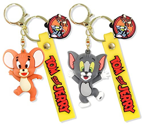 THEXIU Schlüsselanhänger 2 Stück, Schlüsselanhänger Personalisiert, Cartoon Schlüsselanhänger, Thema Key Ring, Geburtstag Geschenk, Schlüsselbund für Kinder, Geschenke für Kinder
