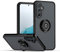XINYEXIN Cover per Samsung Galaxy A34 5G, Traslucida Custodia Antiurto Antigraffio con Supporto Anello a 360°, PC + TPU Bumper Case - Nero