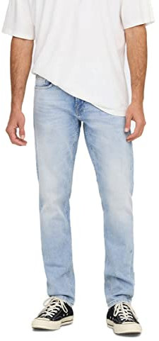 ONLY & SONS Herren Jeans ONSWEFT 4873 - Slim Fit - Blau - Light Blue Denim, Größe:36W / 34L, Farbvariante:Light Blue Denim 22024873