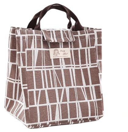 FAVORTALK Insulated Lunch Bags for Women Men Durable Wide-Open Foldable & Portable Lunch Tote Water-Resistant Thermal Lunch Cooler Bags for Adults Picnic Beach - 11011