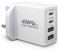 USB C Plug, 40W 4-Port Fast USB C Charger PD Power Adapter + QC USB A Wall Charger Multiport Mains Charger Plug UK Type C Fast Charging Plug for iPhone 15 14 13 12 11 Pro Max SE XS XR 8, iPad, Samsung
