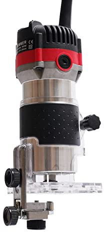 Elektrik OberfräSe EinhandfräSe, 800w Rimmer Router KantenfräSe FräSersatz, 1/4 '' Elektrischer Holzlaminat Palm Router Joiner Tool 30000rpm, FüR Anfasen, Einstechen