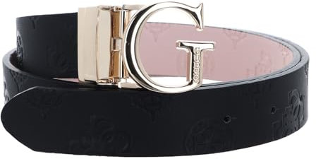 GUESS Jena W85 - Cintura regolabile e reversibile, colore: nero, Nero multicolore, W85