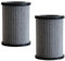 Carkio 2 Pack High-efficiency Activated Carbon 2-IN-1 Replacement Filters for Pure Enrichment Purezone Mini Portable Air Purifier (PEPERSAP)