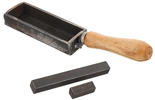 EXCEART Molde De Hierro Para y Plata Con Mango De Madera Molde Para Fundición 4 Pulgadas Herramienta Diy Práctico Fundición De Metales