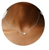 CASSIECA Damen Buchstaben Kette Silber Herz Halskette Mädchen Silber 925 Halskette Buchstabe N Halskette Mädchen Personalisiere Geburtstags Geschenk für Frauen Mädchen Mama (mit Box)