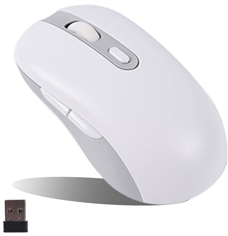 Ratón inalámbrico, silencioso, inalámbrico, Bluetooth, trimodo, con 6 botones, portátil, recargable, diseño ergonómico, inalámbrico, 800-1200-1600 DPI ajustable, para tablet, PC, computadora portátil,