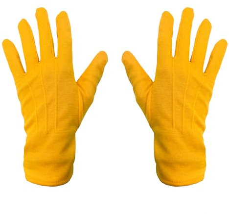Oblique Unique® Handschuhe Herren und Damen Handschuh für Fasching Karneval Motto Party Kostüm Accessoire für Halloween (Gelb)