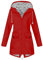 KOG Übergangsjacke Damen Regenjacke Wasserdicht Regenmantel Windbreaker mit Kapuze Fahrradjacke Regencape Regenjacken Windjacke Wanderjacke Outdoor Jacken Warehouse Deals Angebote Rot XL