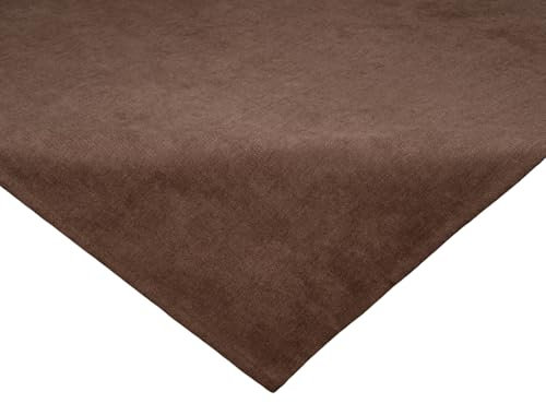 beties Farbton-Serie Mitteldecke ca. 80x80 cm Premium Uni Tischdecke aus deutschem Unternehmen, Chenille-Haptik in Raumausstatter Qualität - kaffeebohne-braun