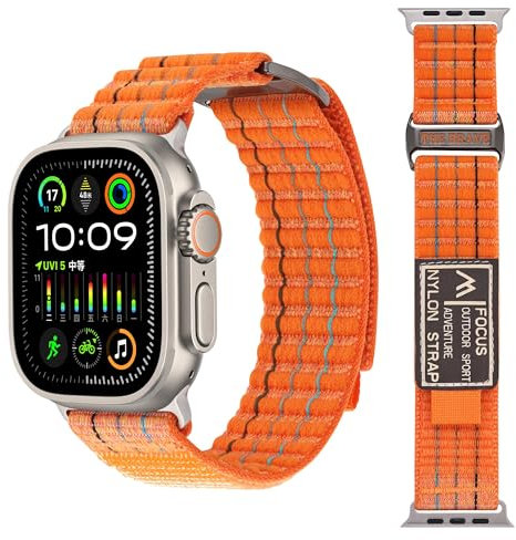 Beardslee Alpine Loop - Cinturino sportivo in nylon compatibile con Apple Watch Ultra 2 1, 49 mm, 46 mm, 45 mm, 44 mm, 42 mm, 41 mm, 40 mm, 38 mm, unisex, per iWatch Ultra 2 1 Series SE