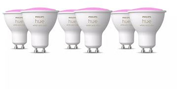 Philips Hue Lot de 6 ampoules LED colorées GU10 4,2 W