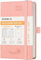 POPRUN Tagesplaner 2025 2026 16 x 10,5 cm, Tageskalender A6 1 Tag 1 Seite (Montag - Sonntag), Terminplaner (Aug.2025-Jul.2026) Softcover mit PU-Leder - Rosa