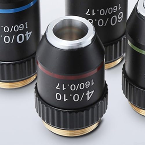 Rango de lente objetivo de 4X a 100X de aumento diseñado para sistemas de microscopio avanzados (4X)