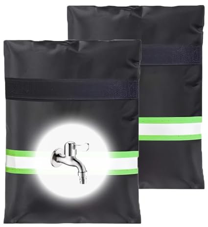 ORGYAML 2 fundas anticongelantes reflectantes grandes para grifo de exterior, Llamativas, impermeables, gruesas, anticongelantes, Protege tu grifo en invierno 16X25CM