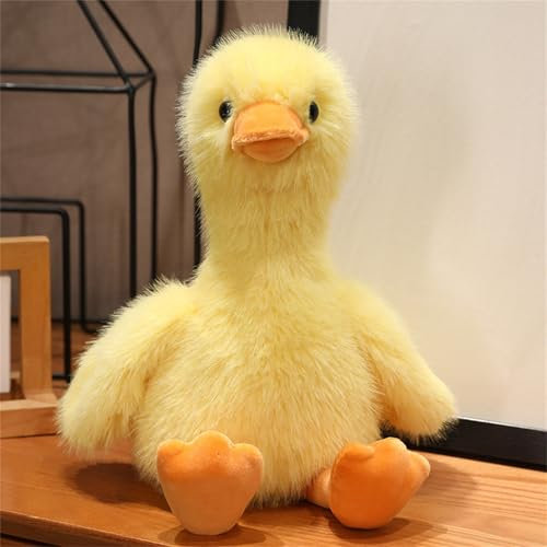 champracer Ente Kuscheltier, süßes Kuscheltier, Flauschig Weiche Entenplüsch, Duck Plüschtier, Geschenke für Mädchen und Jungen (35 cm,Gelb)