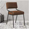 Moderner minimalistischer Esszimmerstuhl mit Eisen-Kunstrahmen und PU-Sitz, stilvoller und robuster Sessel für Esstisch, Lounge oder Home Office, nordisches Design, einfache Montage und bequem