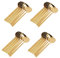 SAROAD 48 cucharillas de café redondas de acero inoxidable, minicucharas de té, azúcar, postres, helados, cucharas de sopa, accesorios de cocina (dorado)