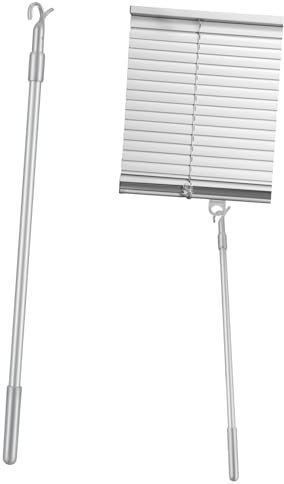 ABOOFAN 24 Inch Telescopic Aluminum Window Pole Opener Loft Ladder Pole with Hook for Home and Office