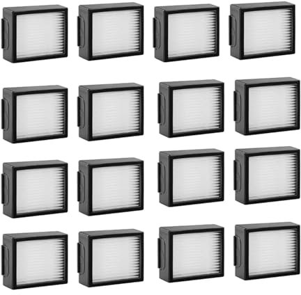 EDUQKWQS Filtro for Aspirapolvere Robot, Compatibile con IRobot, Roomba Evo, Serie I, E: E5 E6 E7 I1 I3 I4 I5 I6 I7 I8 E, I, Serie(16PCS Filter)