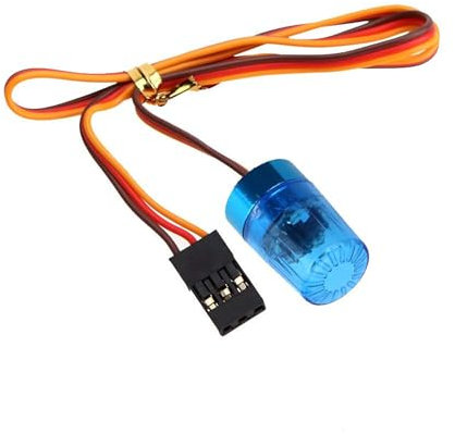 KINGCOO RC Auto Polizei Blinklampe,360° Drehung LED Stroboskoplichter Warnleuchte mit 5Modi für 1/8 1/10 1/12 1/14 1/16 RC Modell Auto Bagger Engineering Truck Zubehör (13x18mm Blau)