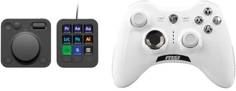 Logitech MX Creative Console, & MSI Force GC30 V2 White Kabelloser